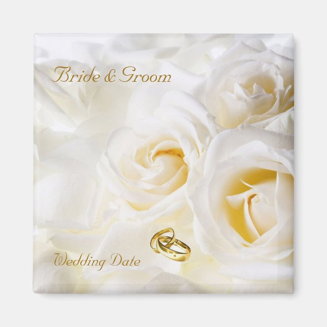 Golden Dream Wedding Favour Magnet (Front)