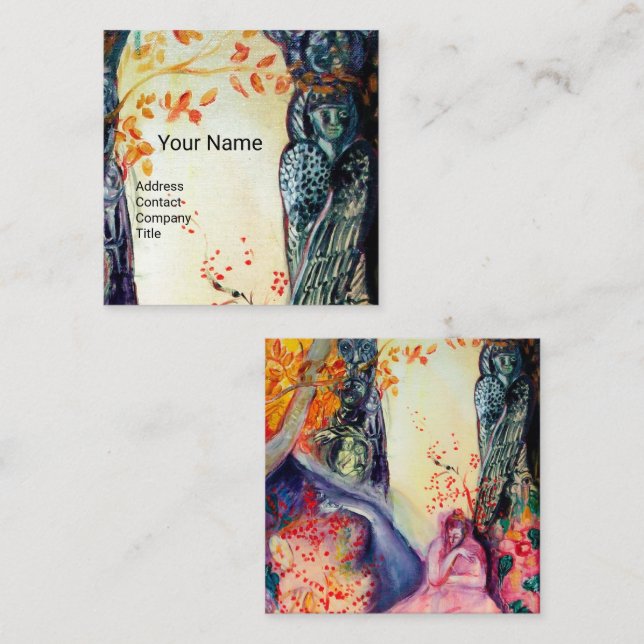 GOLDEN DREAM Yoga Instructor,Meditation,Zen Garden Square Business Card (Front/Back)