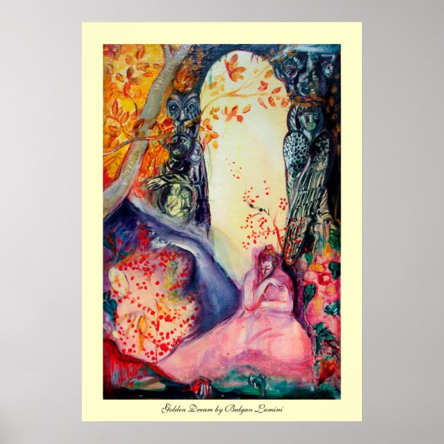 GOLDEN DREAM / Yoga Meditation Zen Garden Poster (Front)