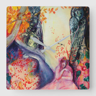 GOLDEN DREAM / Yoga Meditation Zen Garden Square Wall Clock