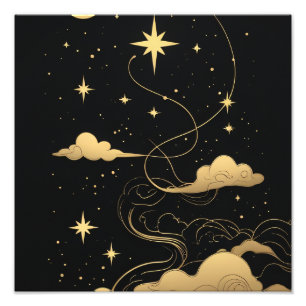 Golden Dreamscape Sky Photo Print