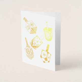 Golden Dreidels Foil Card