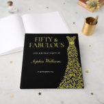 Golden Dress Fifty & Fabulous 50th Birthday Party Guest Book<br><div class="desc">Golden Dress Fifty & Fabulous 50th Birthday Party Foil Guest Book

See matching collection in Niche & Nest Store</div>