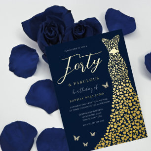 Golden Dress Forty & Fabulous 40th Birthday Party