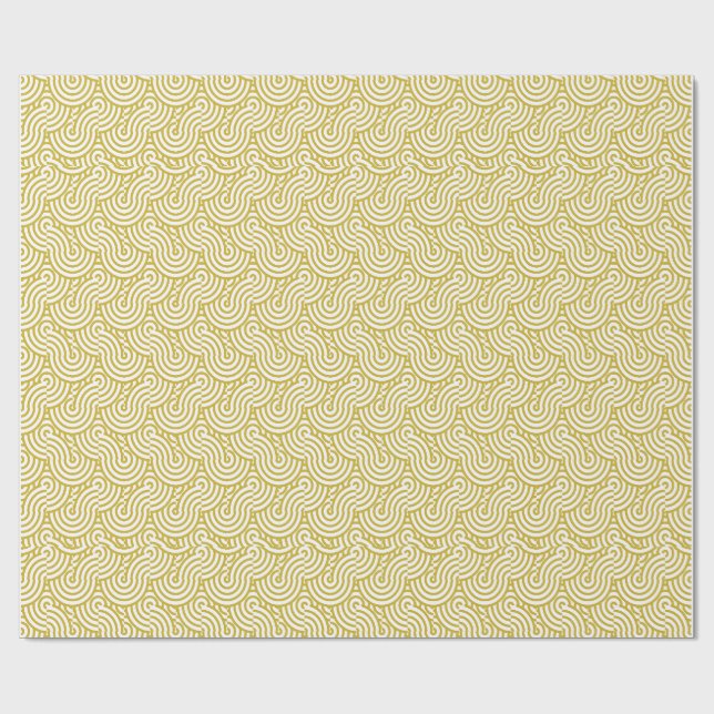 Golden Drift Wrapping Paper (Flat)