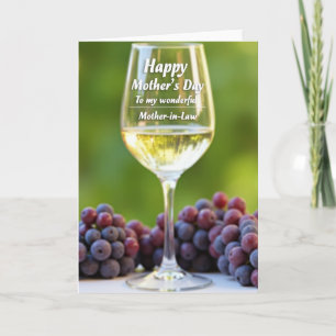 Golden Drink Mothers Day Wish Card