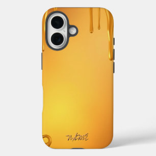 Golden Drips with Warm Gradient Glow iPhone 16 Case