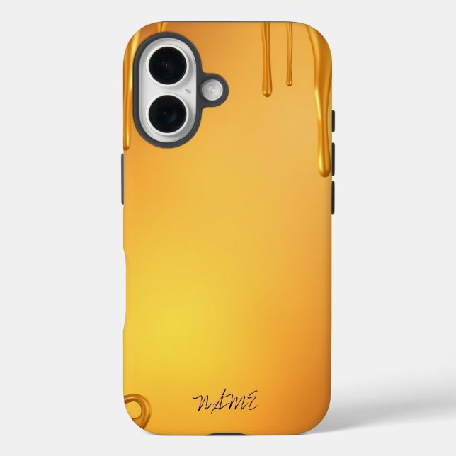 Golden Drips with Warm Gradient Glow Case-Mate iPhone Case (Back)