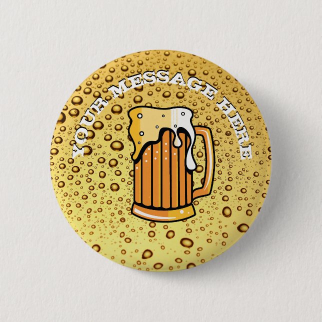 Golden drops 6 cm round badge (Front)