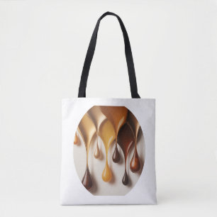 Golden Drops - Liquid Luxury Art - Tote bag