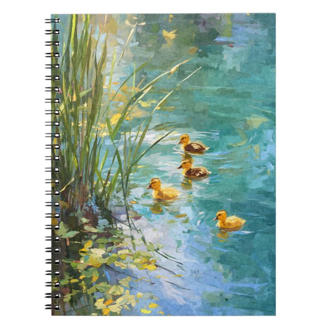 Golden Ducklings Pond Notebook (Front)