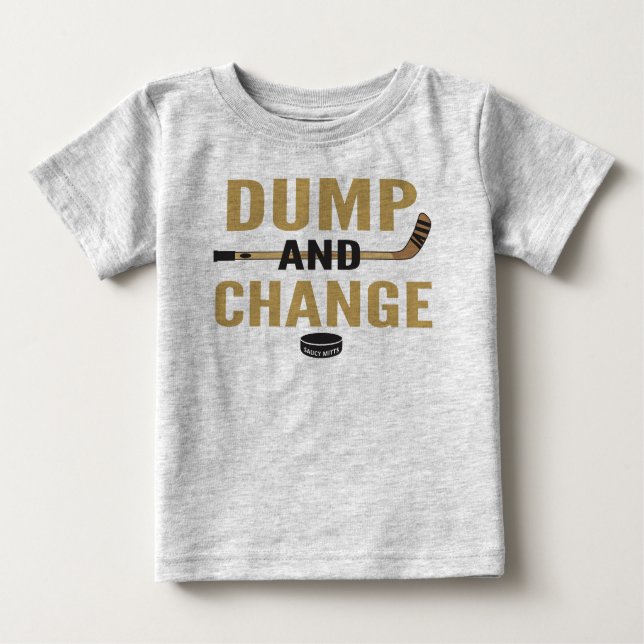 Golden Dump and Change Hockey Baby Baby T-Shirt (Front)