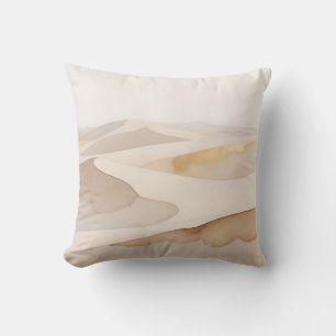 Golden Dunes Abstract Serenity Cushion