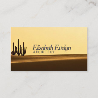 Golden Dunes and Desert Silhouettes Business Card