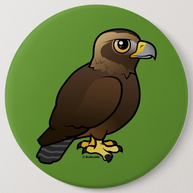 Golden Eagle 6 Cm Round Badge (Front)