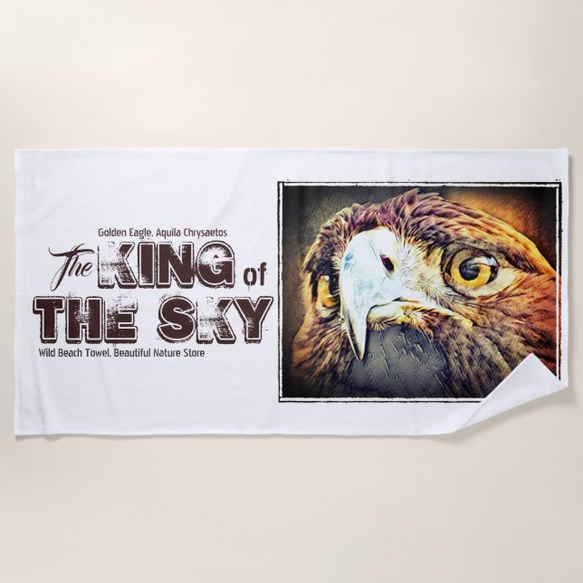 Golden Eagle Beach Towel (Front)