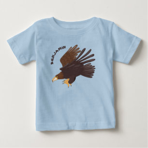 Golden eagle funny cartoon illustration baby T-Shirt