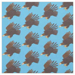 Golden eagle funny cartoon illustration fabric