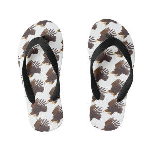 Golden eagle funny cartoon illustration kid's thongs