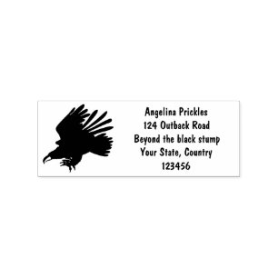 Golden eagle funny cartoon illustration rubber stamp