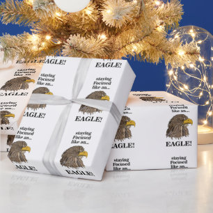 Golden Eagle Head Wrapping Paper