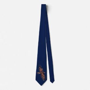 Golden Eagle in Flight Tie Double Sided (Navy)