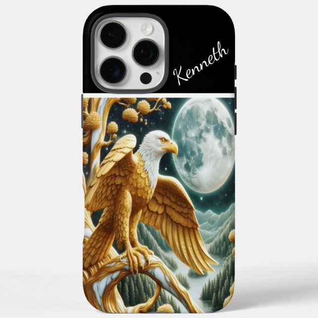 Golden Eagle in Night Willow Case-Mate iPhone Case (Back)