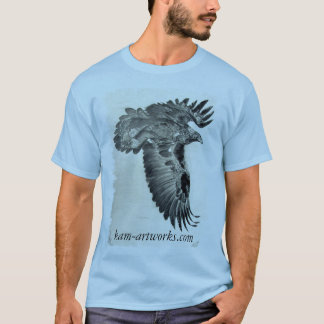 golden eagle lg,frayed, kam-artworks.com T-Shirt