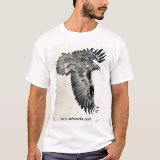 golden eagle lg,frayed, kam-artworks.com T-Shirt