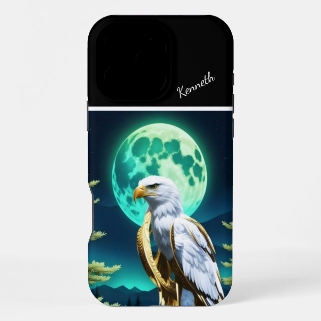 Golden Eagle Moon watch iPhone Case (Back)