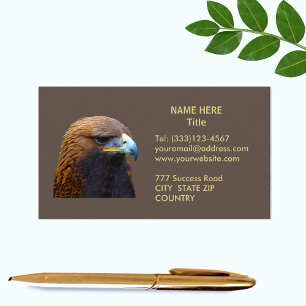 Golden Eagle on Brown Business Card