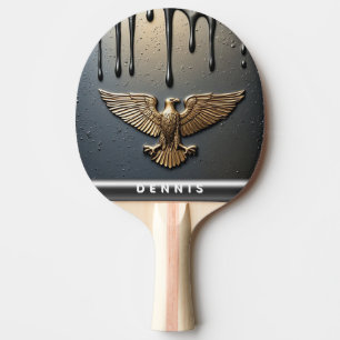 Golden Eagle Pendant Dripping Liquid Metal  Ping Pong Paddle