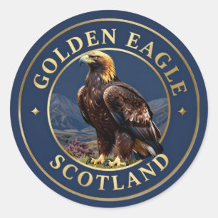 🦅 Golden Eagle Scottish Highlands Classic Round Sticker