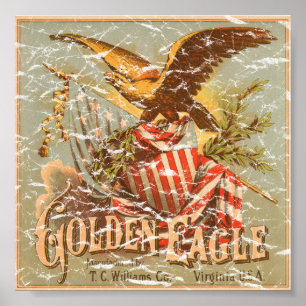 Golden Eagle Tobacco 1900 - distressed Poster