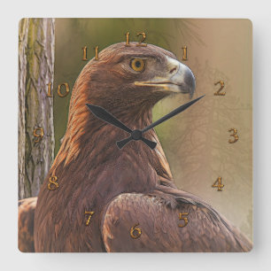 GOLDEN EAGLE “VOYAGER” SQUARE WALL CLOCK