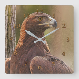GOLDEN EAGLE “VOYAGER” SQUARE WALL CLOCK
