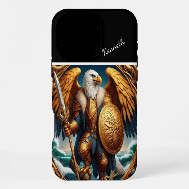 Golden Eagle Warrior iPhone Case (Back)