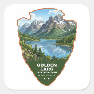 Golden Ears Provincial Park Arrowhead Square Sticker