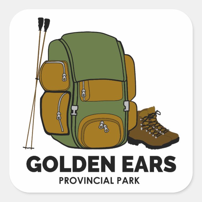 Golden Ears Provincial Park Backpack Square Sticker (Front)
