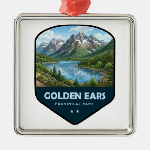 Golden Ears Provincial Park Shield Metal Ornament