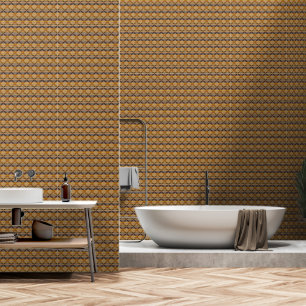 Golden Earth Mud Cloth Inspired Beautiful Wallpaper