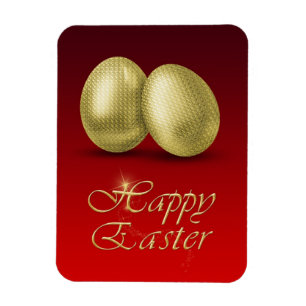 Golden Easter Eggs - Flexible Magnet