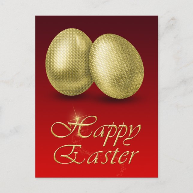 Golden Easter Eggs - Postcard (Front)