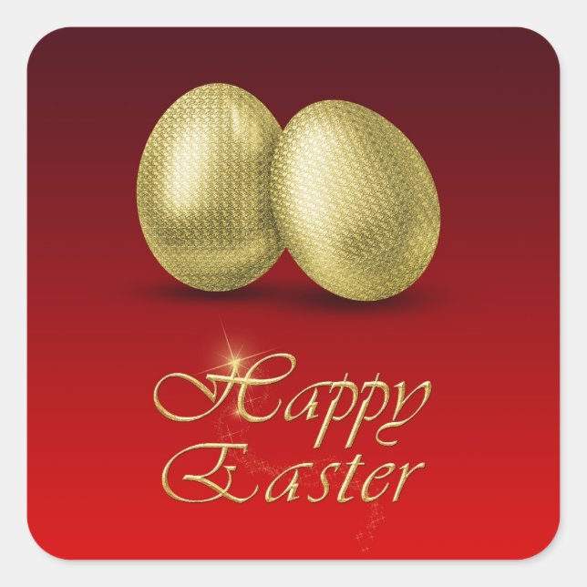 Golden Easter Eggs - Sticker (Front)