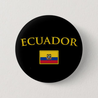 Golden Ecuador 6 Cm Round Badge