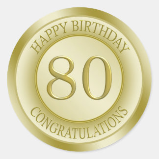 80th Birthday Stickers | Zazzle.com.au