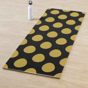 Golden eggs pattern black Yoga Mat