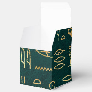 Golden Egyptian Hieroglyphs Typography Egypt Favour Box