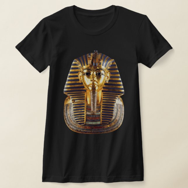 Golden Egyptian Pharaoh Mask Art T-Shirt (Laydown)