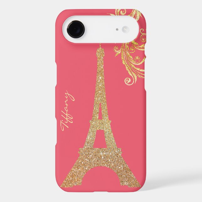 Golden Eiffel Tower Custom iPhone 6 Case (Back)